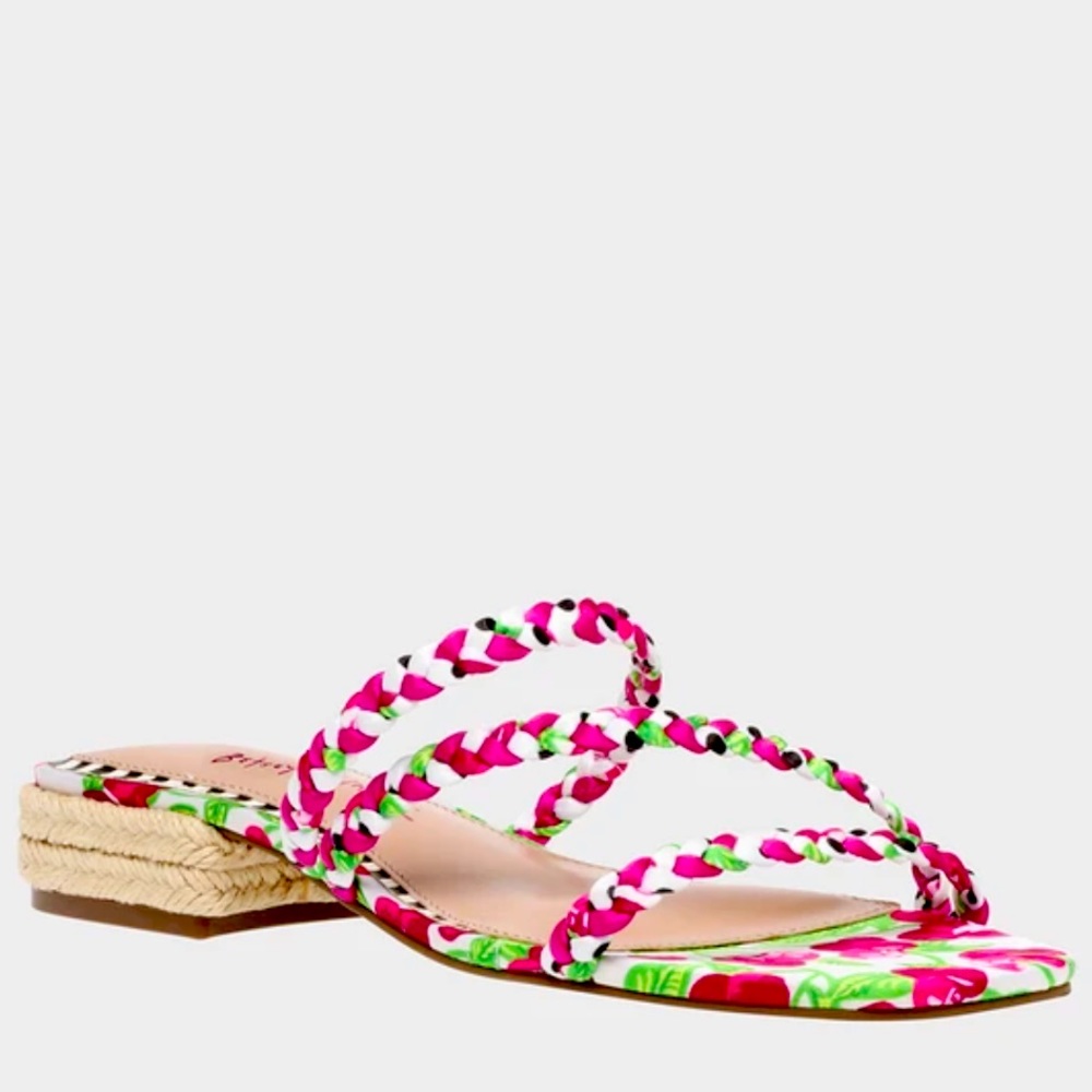 New Betsey Johnson Grovee Braided Dress Sandals - Picture 5 of 12